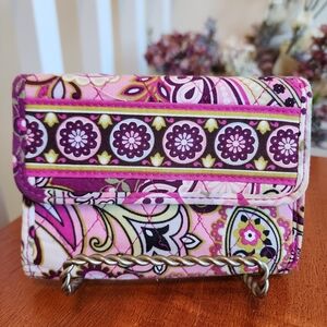 Vera Bradley Retired "Very Berry Paisley" Tri Fold Wallet